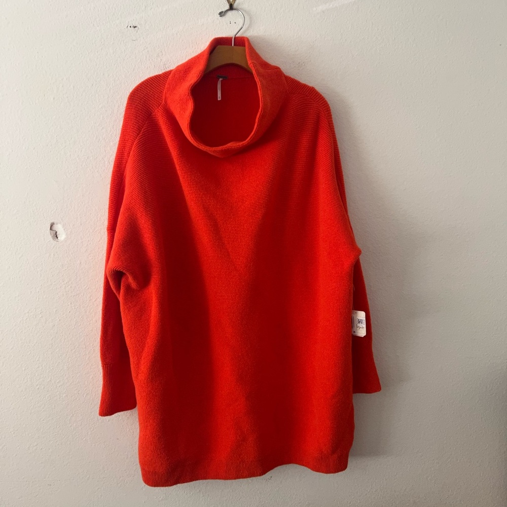 Free People Red Turtleneck Sweater
